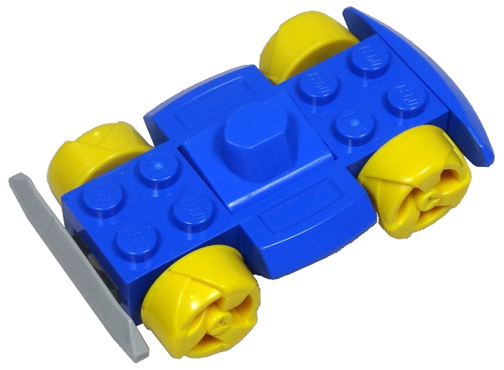 Vehicle, Base 4 x 6 Racer Base with Yellow Wheels and Light Gray Bumper