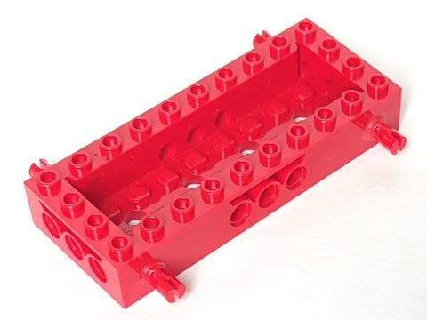 Vehicle, Base 4 x 10 x 1 1/3 with 8 x 2 Recessed Center, 4 Pins, Technic Holes