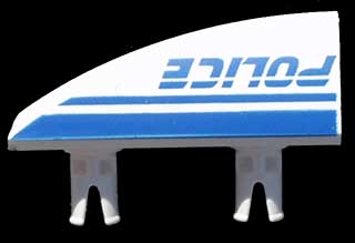 Vehicle, Fairing 1 x 4 Side Flaring Intake with 2 Pins with Blue &#39;POLICE&#39; and Stripes Pattern Right