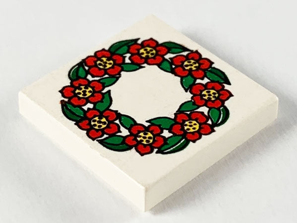 Tile 2 x 2 with Flower Ring Pattern