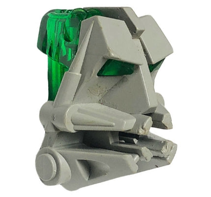 Bionicle Head Connector Block 3 x 4 x 1 2/3 with Trans-Green Eye / Brain Stalk &#40;32553 / 32554&#41;