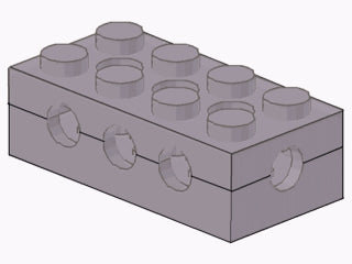 Technic, Brick 2 x 4 with Holes on All Sides - Solid Studs