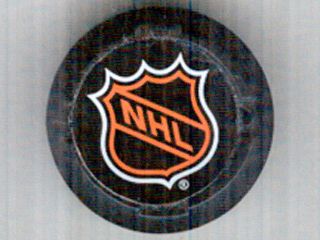 Sports Hockey Puck, Large with NHL Logo Pattern &#40;Sticker&#41; - Sets 3540 / 3541 / 3542 / 3543 / 3544 / 3545