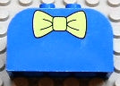 Slope, Curved 4 x 2 x 2 Double with 4 Studs with Yellow Bow Tie Pattern