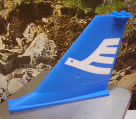 Tail 14 x 2 x 8 with White Airline Bird Pattern on Both Sides