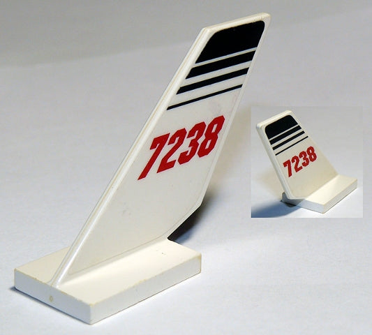 Tail Shuttle with /7238/ and Black Lines Pattern on Both Sides (Stickers) - Set 7238