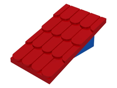 Fabuland Roof Support Slope, 6 x 2 with Red Fabuland Roof Slope without Chimney Hole &#40;787 / 4323&#41;
