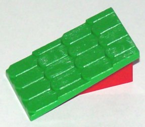 Fabuland Roof Support Slope, 6 x 2 with Green Fabuland Roof Slope without Chimney Hole &#40;787 / 4323&#41;