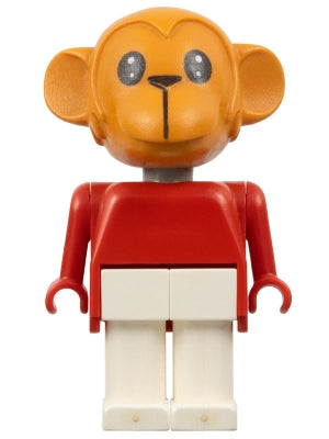 Fabuland Monkey - Gabriel Gorilla, Brown Head, White Legs, Red Top