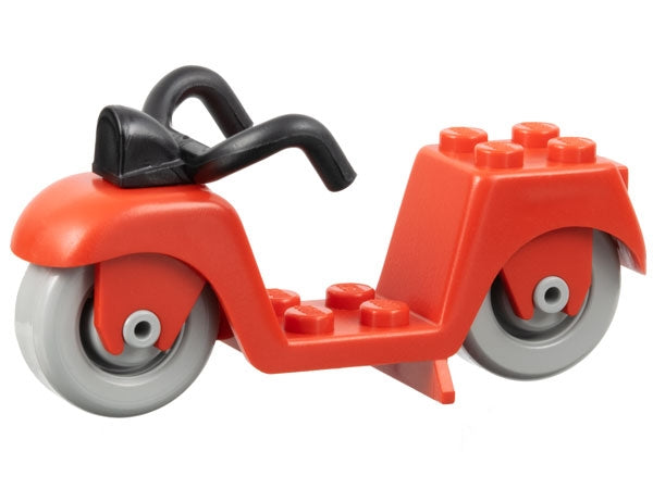 Fabuland Scooter with Black Handlebars and Light Gray Wheels