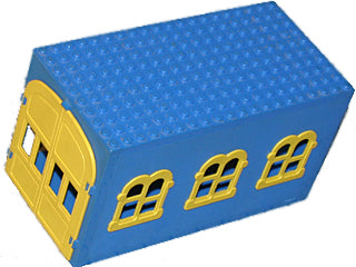 Fabuland Garage Block 10 x 20 x 9 with Yellow Windows and Yellow Doors